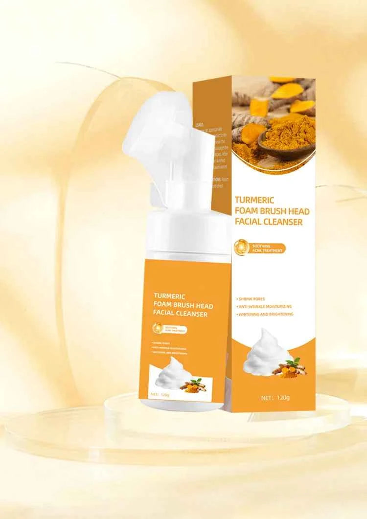 Turmeric Kojic Acid Clean and Clear Skin Brightening Foaming Face Wash Cleanser for Dark Spots