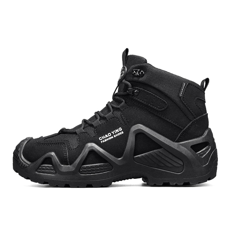 Men Tactical Boots Army Boots Mens Military Desert Waterproof Work Safety Shoes Climbing Hiking Shoes Ankle Men Outdoor Boots by PETAL & GLOW