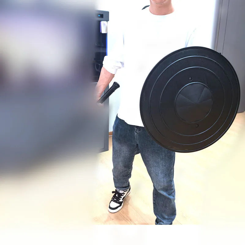 Round Anti-riot Shield Self Defense Gadgets Strong Durable Personal Security Protection Equipment For CS COS Training by PETAL & GLOW