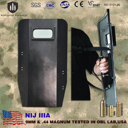 Truly ISO Ultra LightWeight Steel NIJ IIIA .44 Shield Protective Shield Tactical by PETAL & GLOW