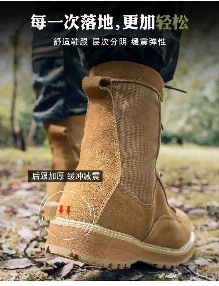 Tactical Boots Men Boots Special Force Green Army Boots Outdoor Hiking Boots Ankle Shoes Men Work Shoes by PETAL & GLOW