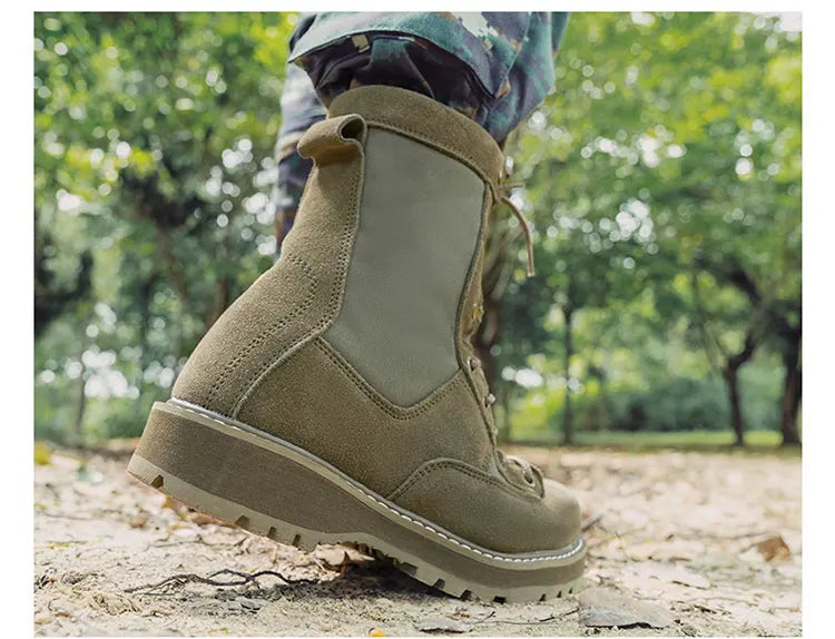 Tactical Boots Men Boots Special Force Green Army Boots Outdoor Hiking Boots Ankle Shoes Men Work Shoes by PETAL & GLOW