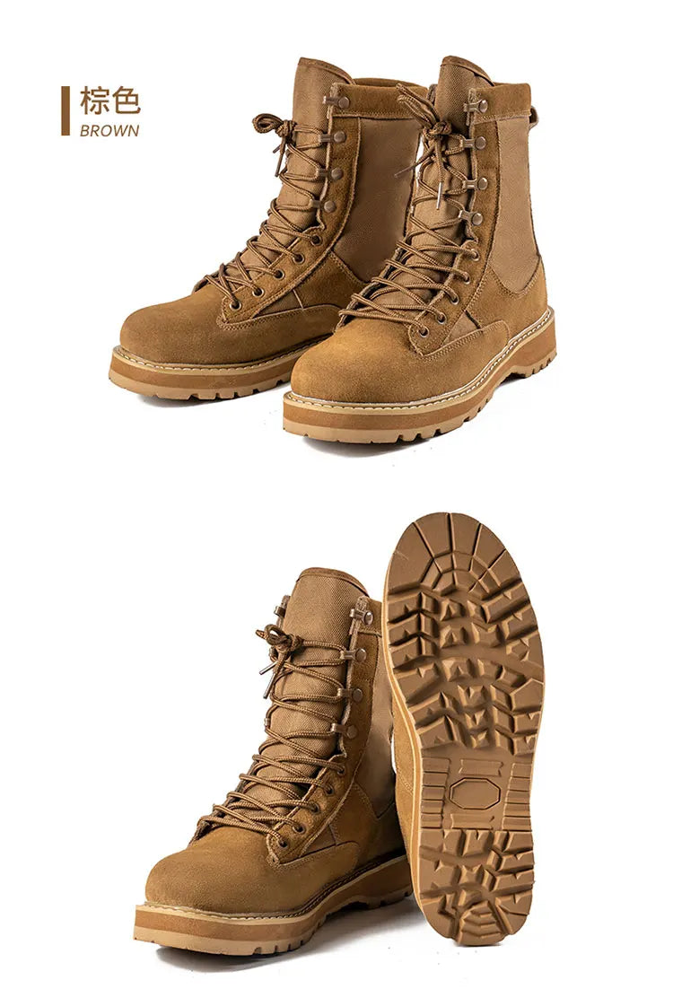 Tactical Boots Men Boots Special Force Green Army Boots Outdoor Hiking Boots Ankle Shoes Men Work Shoes by PETAL & GLOW