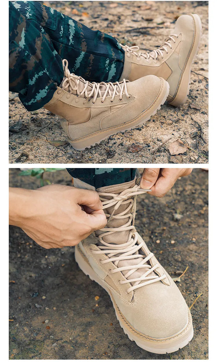 Tactical Boots Men Boots Special Force Green Army Boots Outdoor Hiking Boots Ankle Shoes Men Work Shoes by PETAL & GLOW
