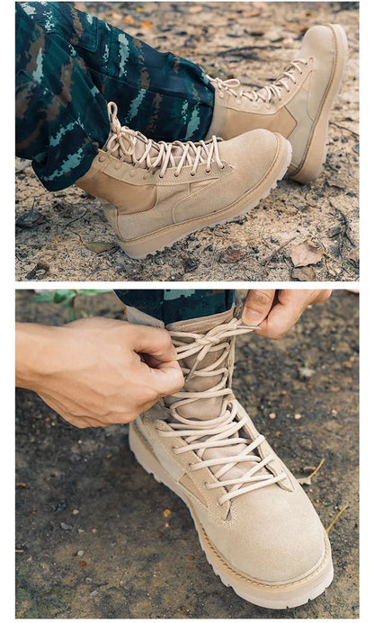 Tactical Boots Men Boots Special Force Green Army Boots Outdoor Hiking Boots Ankle Shoes Men Work Shoes by PETAL & GLOW