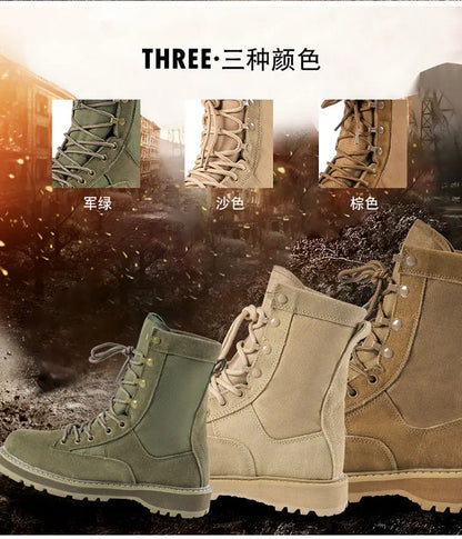Tactical Boots Men Boots Special Force Green Army Boots Outdoor Hiking Boots Ankle Shoes Men Work Shoes by PETAL & GLOW