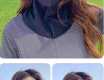 3D Neck Protection Sunscreen Mask Upf Anti-Ultraviolet Women's Face Kini Driving Ice Silk Breathable Summer Full Face