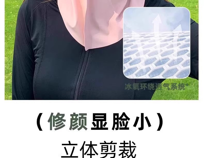 3D Neck Protection Sunscreen Mask Upf Anti-Ultraviolet Women's Face Kini Driving Ice Silk Breathable Summer Full Face