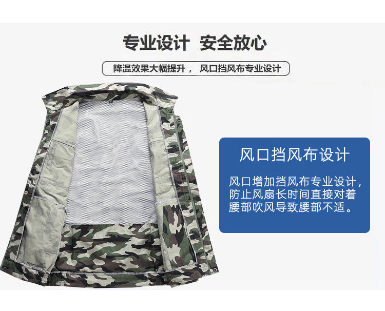 純綿溶接服ファン服空調服メンズ夏の暑さ対策ファン服冷蔵労働保護作業服