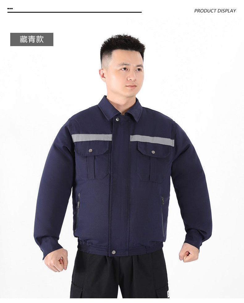 Summer Four-Fan Air-Conditioned Clothing Cooling and Refrigeration Reflective Sun Protection Clothing with Fan Outdoor Labor Protection Work Clothes