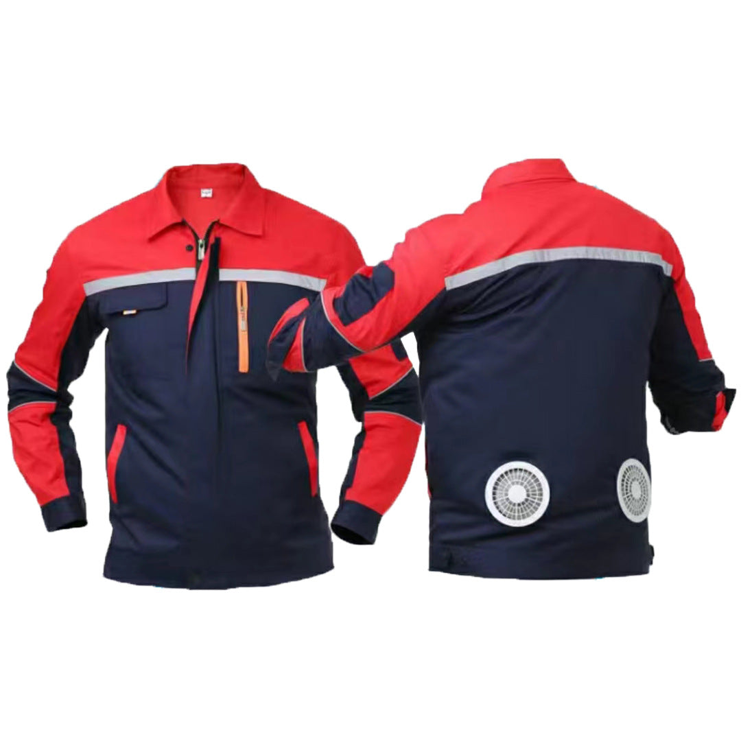 Summer Cooling Air-Conditioned Work Clothes, Refrigeration Fan Clothing, Outdoor Heat Dissipation and Heatstroke Prevention Workwear, Electrician Uniforms, Workwear