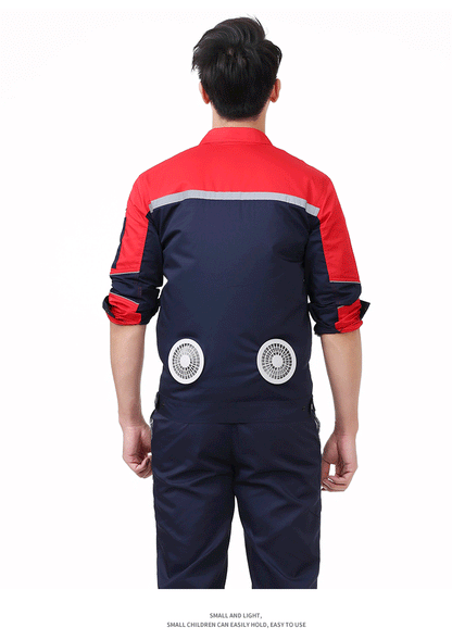 Summer Cooling Air-Conditioned Work Clothes, Refrigeration Fan Clothing, Outdoor Heat Dissipation and Heatstroke Prevention Workwear, Electrician Uniforms, Workwear