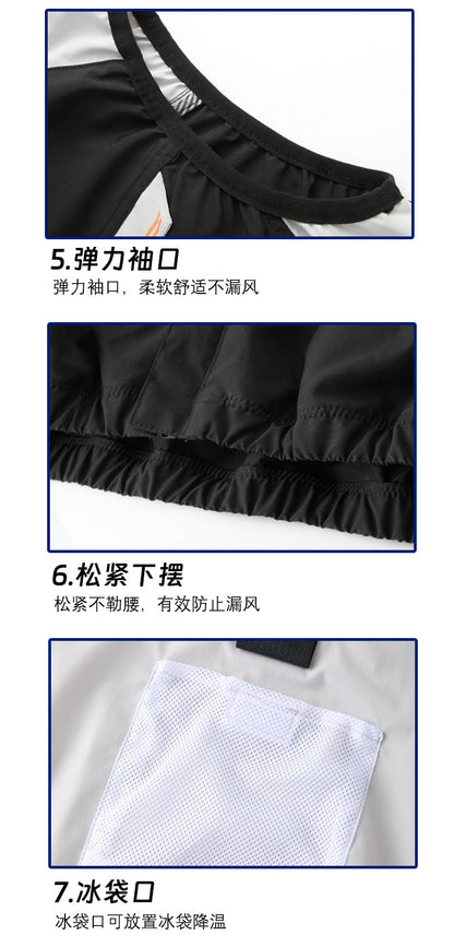 Cross-border Summer New Air Conditioning Clothing Hooded Tooling Short-sleeved Cooling Fan Clothing Outdoor Summer Prevention Work Clothes for Men