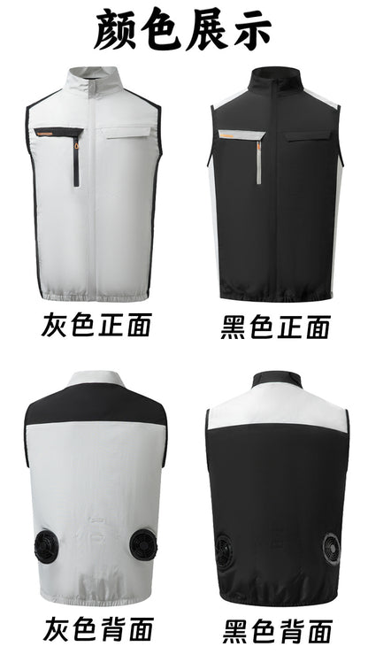 Summer Air-Conditioned Clothing Fan Clothing Sleeveless Cooling Refrigeration Sleeveless Outdoor Sports Sun Protection Vest USB Work Clothes