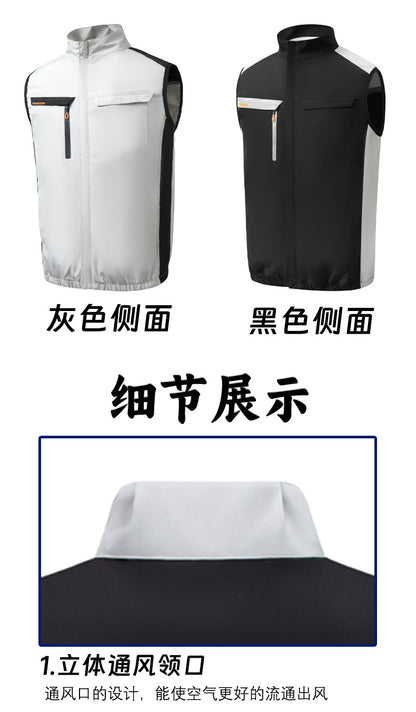 Summer Air-Conditioned Clothing Fan Clothing Sleeveless Cooling Refrigeration Sleeveless Outdoor Sports Sun Protection Vest USB Work Clothes