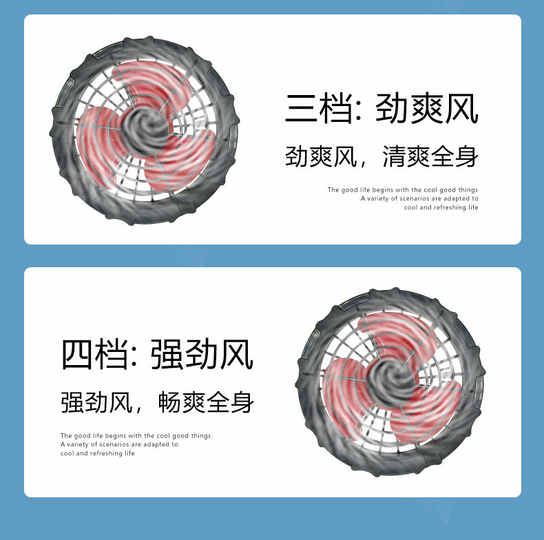 Summer Four-Fan Air-Conditioned Clothing Cooling and Refrigeration Reflective Sun Protection Clothing with Fan Outdoor Labor Protection Work Clothes