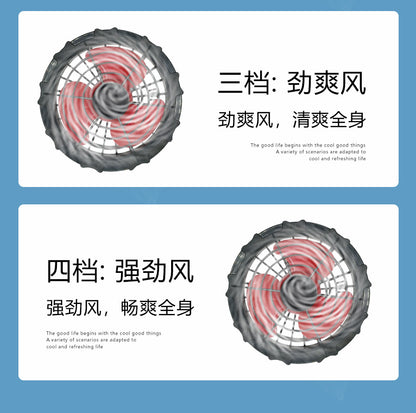 Summer Four-Fan Air-Conditioned Clothing Cooling and Refrigeration Reflective Sun Protection Clothing with Fan Outdoor Labor Protection Work Clothes