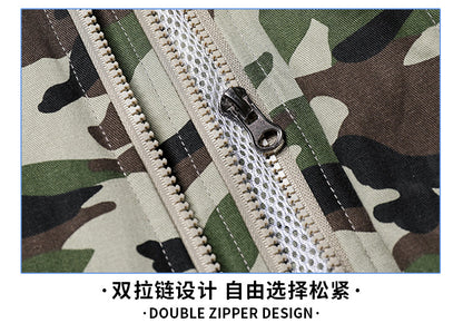 Summer Four-Fan Air-Conditioned Clothing Cooling and Refrigeration Reflective Sun Protection Clothing with Fan Outdoor Labor Protection Work Clothes