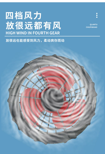 Summer Four-Fan Air-Conditioned Clothing Cooling and Refrigeration Reflective Sun Protection Clothing with Fan Outdoor Labor Protection Work Clothes