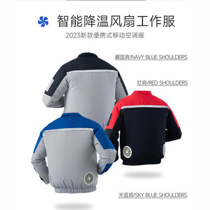 Summer Cooling Air-Conditioned Work Clothes, Refrigeration Fan Clothing, Outdoor Heat Dissipation and Heatstroke Prevention Workwear, Electrician Uniforms, Workwear