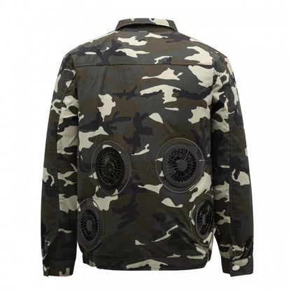 Summer Air Conditioning Clothing Cooling with Four Fans Clothing Outdoor High Temperature Heat Prevention Charging Refrigeration Electric Welding Labor Protection Work Clothes