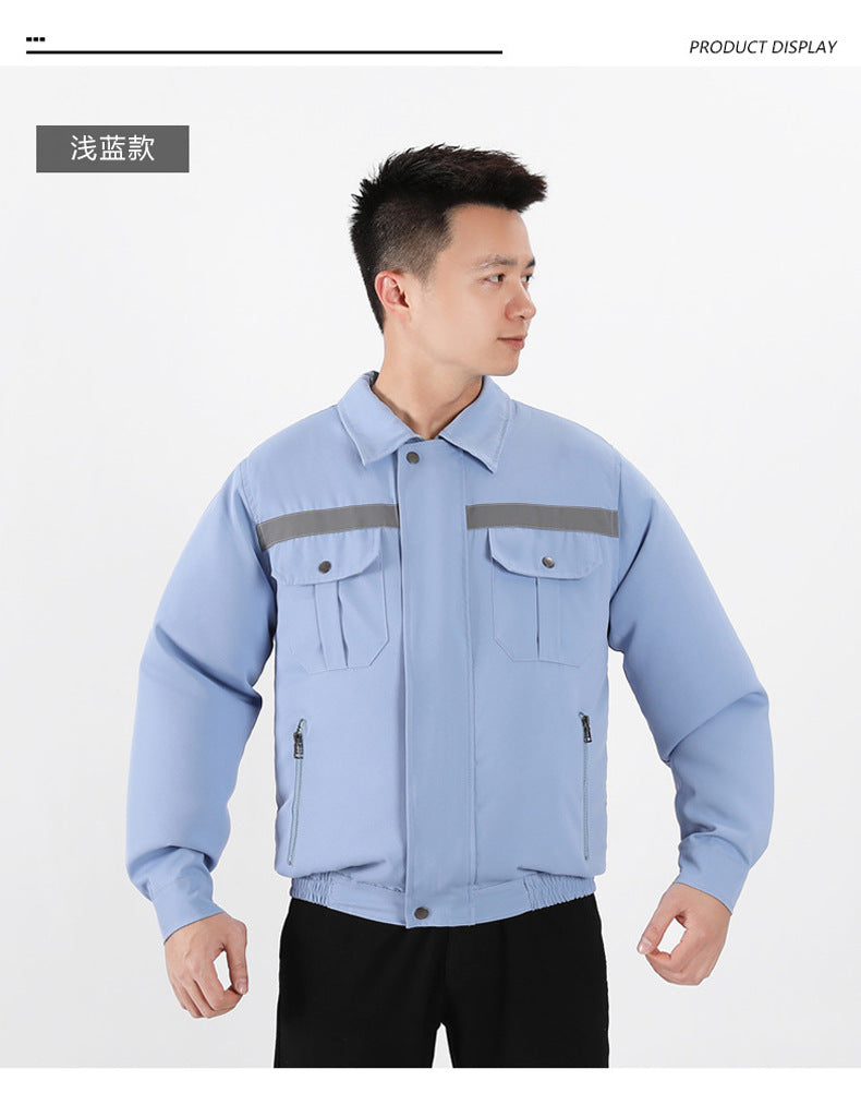 Summer Four-Fan Air-Conditioned Clothing Cooling and Refrigeration Reflective Sun Protection Clothing with Fan Outdoor Labor Protection Work Clothes