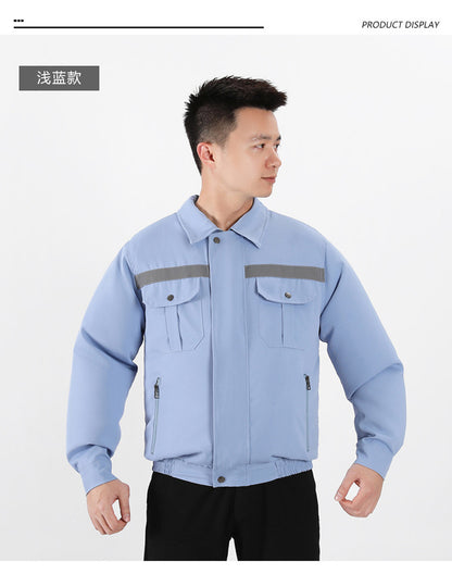 Summer Four-Fan Air-Conditioned Clothing Cooling and Refrigeration Reflective Sun Protection Clothing with Fan Outdoor Labor Protection Work Clothes