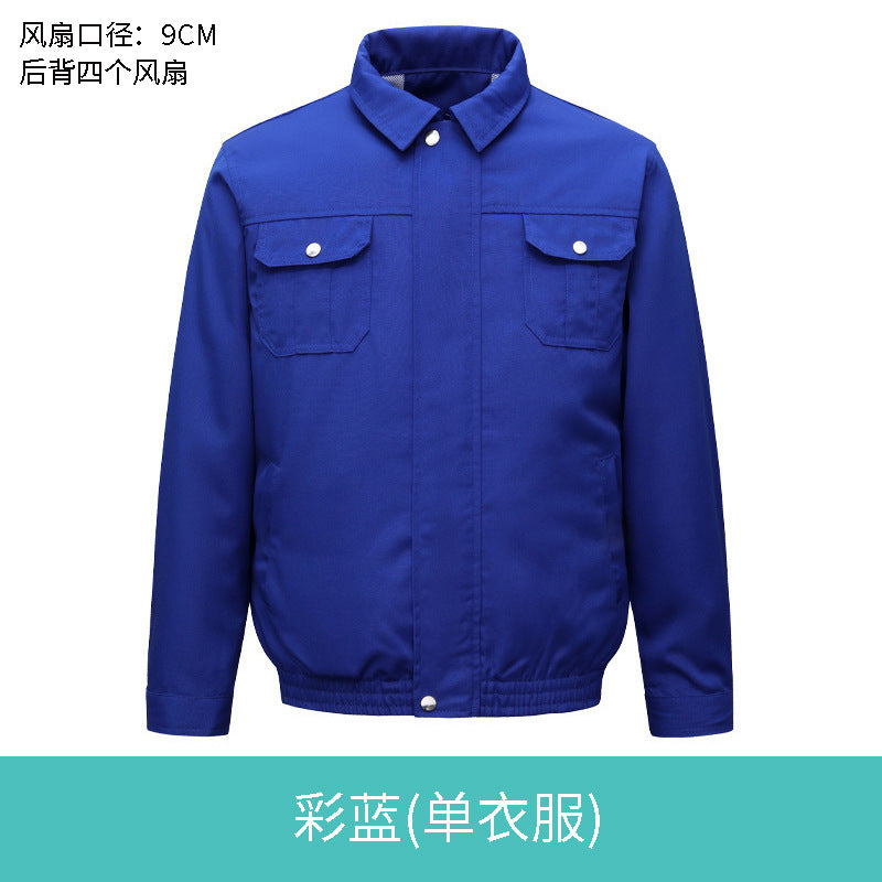 Summer Air Conditioning Clothing Cooling with Four Fans Clothing Outdoor High Temperature Heat Prevention Charging Refrigeration Electric Welding Labor Protection Work Clothes