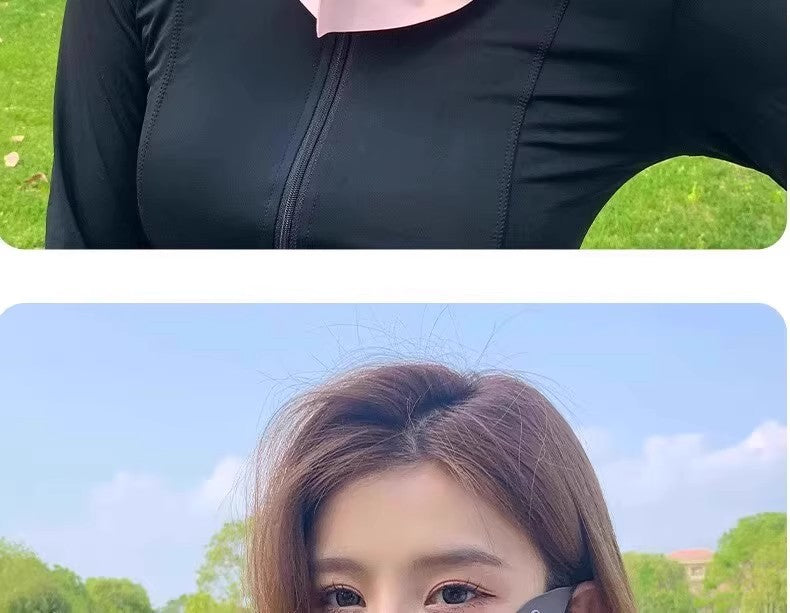 3D Neck Protection Sunscreen Mask Upf Anti-Ultraviolet Women's Face Kini Driving Ice Silk Breathable Summer Full Face