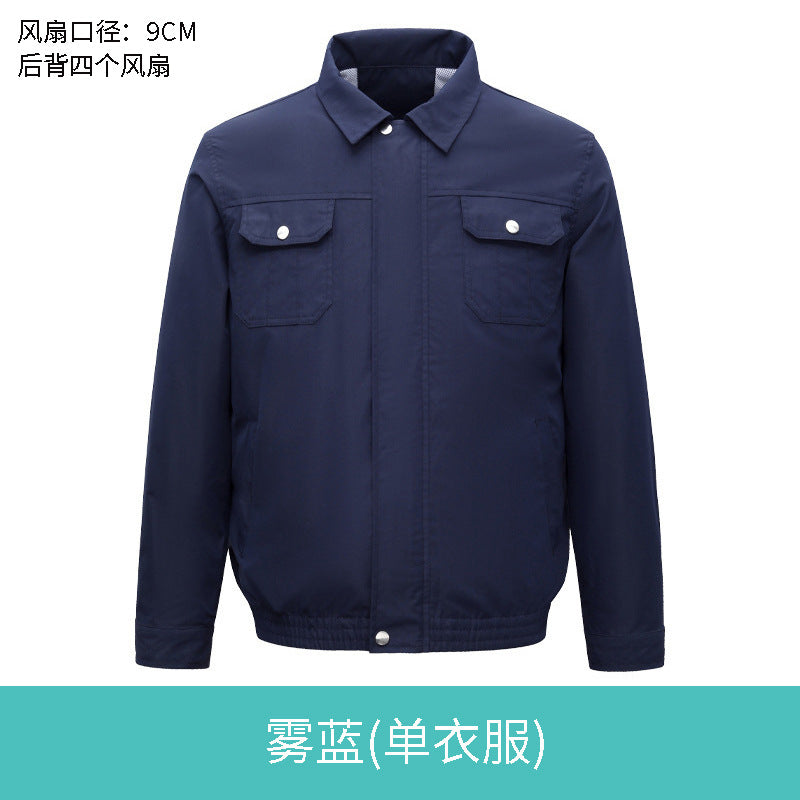 Summer Air Conditioning Clothing Cooling with Four Fans Clothing Outdoor High Temperature Heat Prevention Charging Refrigeration Electric Welding Labor Protection Work Clothes