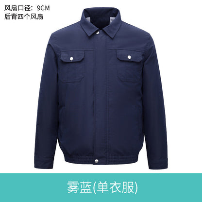 Summer Air Conditioning Clothing Cooling with Four Fans Clothing Outdoor High Temperature Heat Prevention Charging Refrigeration Electric Welding Labor Protection Work Clothes