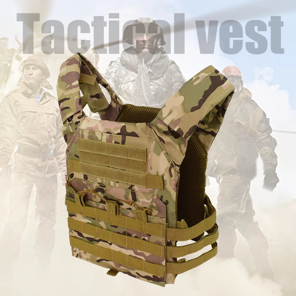 Tactical Hunting Tactical Vest Waterproof Outdoor Body Armor Lightweight JPC Molle Plate Carrier Vest for CS Game Jungle Gear by PETAL & GLOW