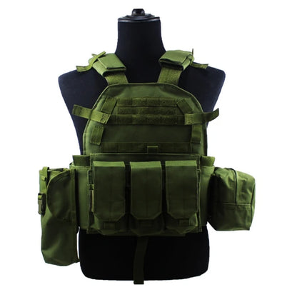 Adult Military Tactical Vest Body Armor Protection Plate Carrier Airsoft Accessories Outdoor Hunting Combat Equipment MOLLE Vest by PETAL & GLOW