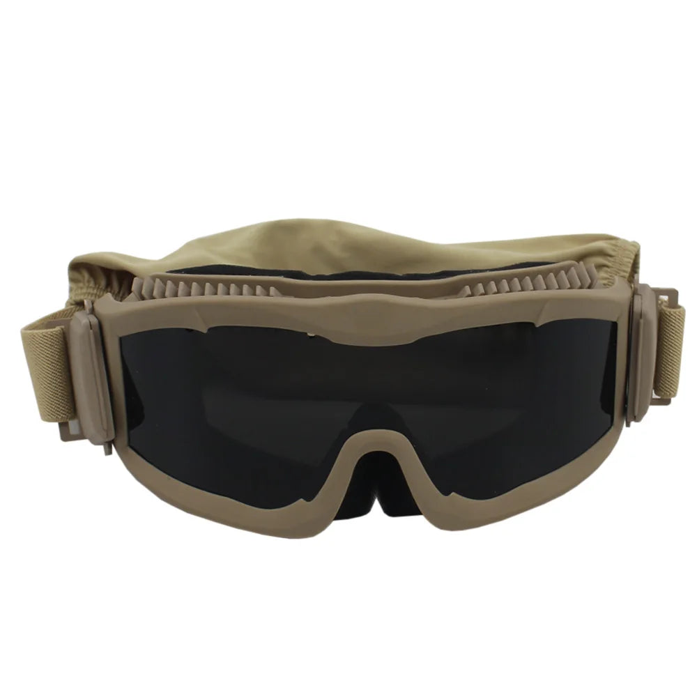 VULPO Tactical Goggles Airsoft Paintball Shooting Goggles Windproof Anti Fog Glasses Hiking Mountaineering Glasses by PETAL & GLOW
