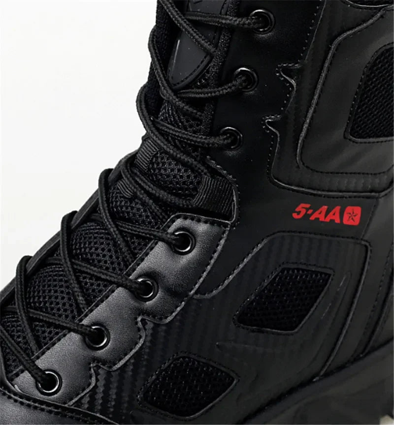 Men Male Masculine Botas Tacticas Hombre Militar Masculine SneakerMotorcycle Ankle Combat Boots Black Botas Militares Hombre by PETAL & GLOW