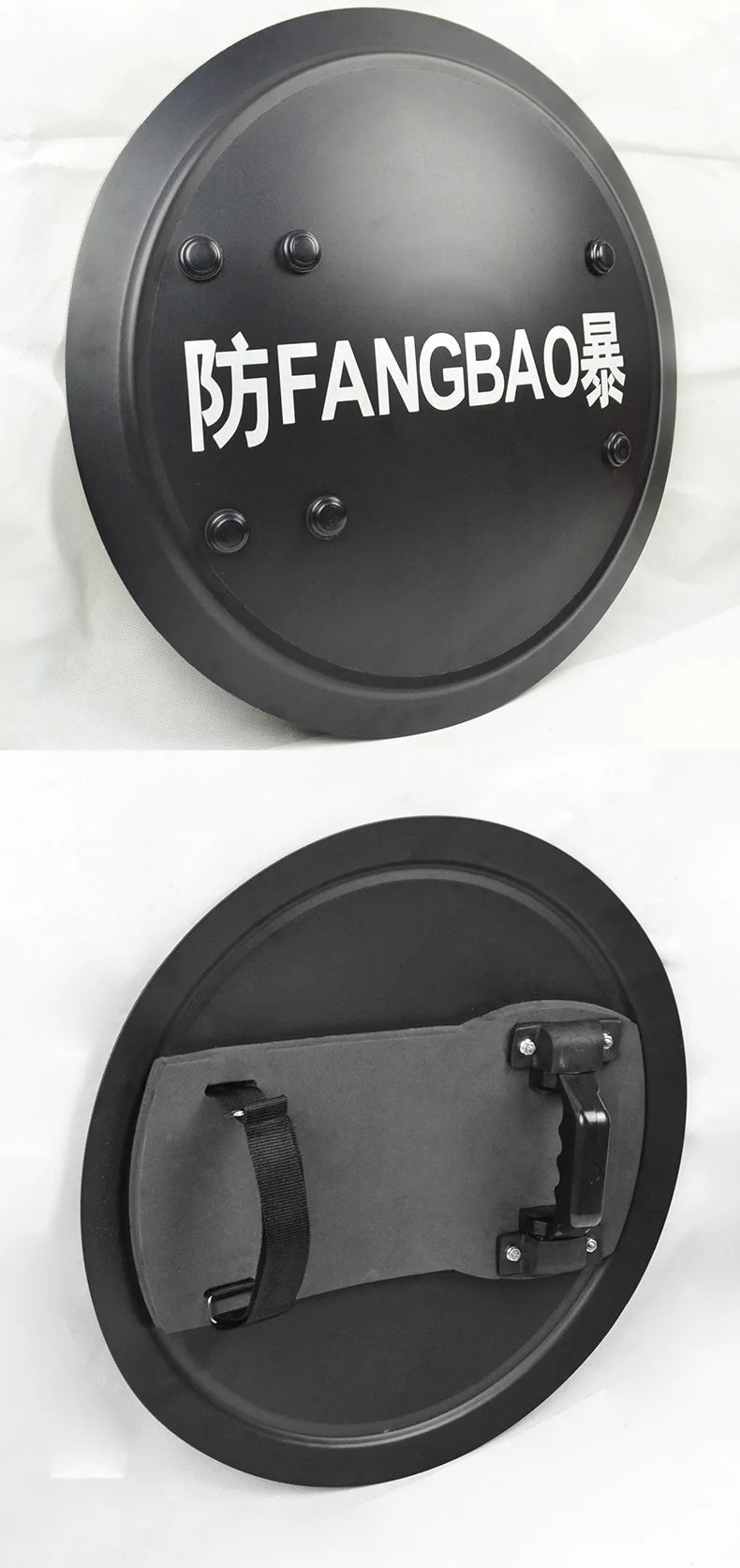 Hand Held Aluminum Alloy Riot Shield Round Tactical Shield Security Equipment Security Equipment Supplies by PETAL & GLOW