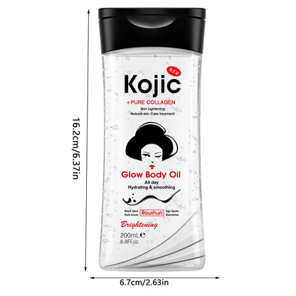 200ml Kojic Acid Body Oil Body Essential Oil Skin Care Oil Moisturizing and Hydrating Care Suitable for All Seasons