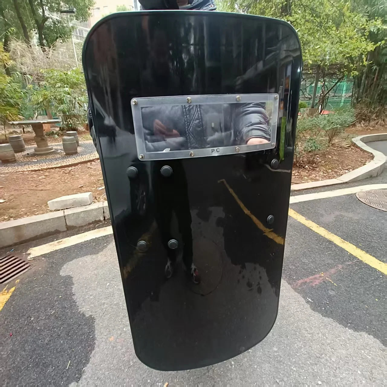 Riot Shield Handheld Explosion Shield Security Campus Militia Security Equipment PC Shield Anti stab Explosion-proof ABS by PETAL & GLOW