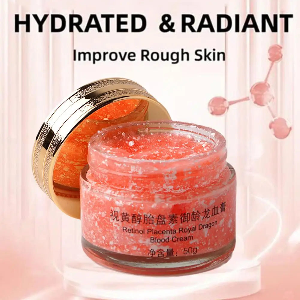 50g Dragon Blood Retinol Face Cream Smoothing Firming Face Serum Moisturizer with Placenta Extract Rejuvenation Skin Care by PETAL & GLOW