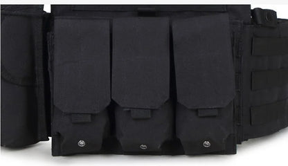 Adult Military Tactical Vest Body Armor Protection Plate Carrier Airsoft Accessories Outdoor Hunting Combat Equipment MOLLE Vest by PETAL & GLOW