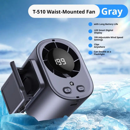 Fan Waist Hanging Neck Clip Handheld Small Fan Desktop Multifunctional High Wind Speed Small Fan