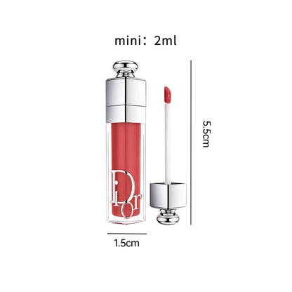 Dior Addict Lip Maximizer Plumping Lip Gloss Shade #018 2ml Mini Travel Size Volume-Enhancing Hydrating Glossy Lip Plumper Pepti