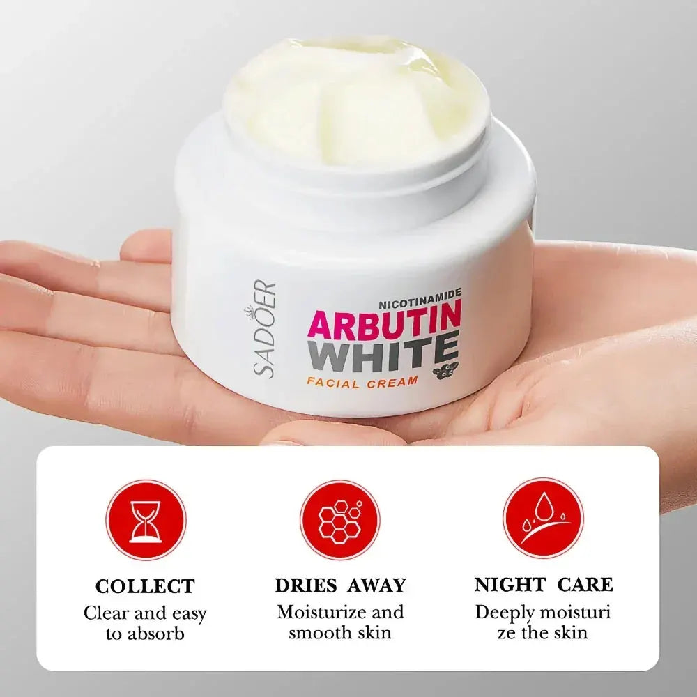 Face Care Nicotinamide Arbutin Whitening Cream Lightening Stain Whiten Cream Fade Dark Spot Face Cream Korean Skin Care Products by PETAL & GLOW