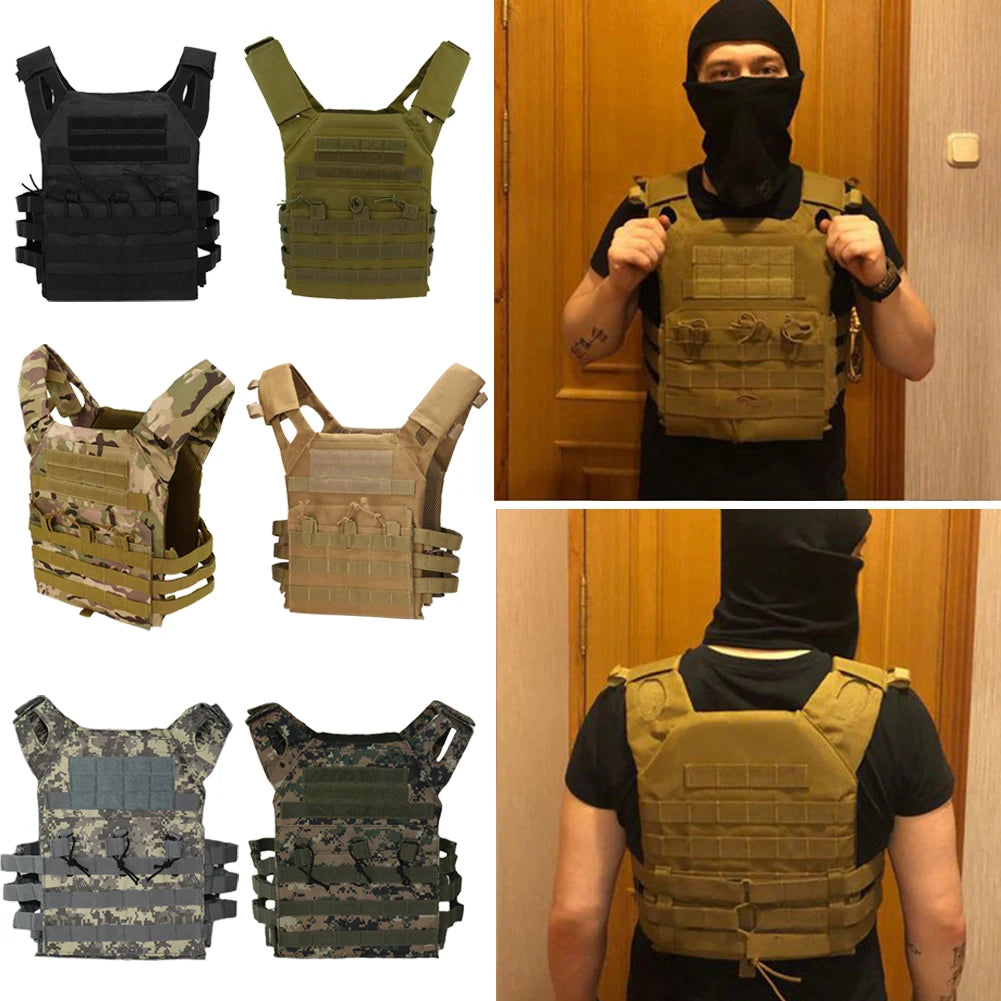 Tactical Hunting Tactical Vest Waterproof Outdoor Body Armor Lightweight JPC Molle Plate Carrier Vest for CS Game Jungle Gear by PETAL & GLOW