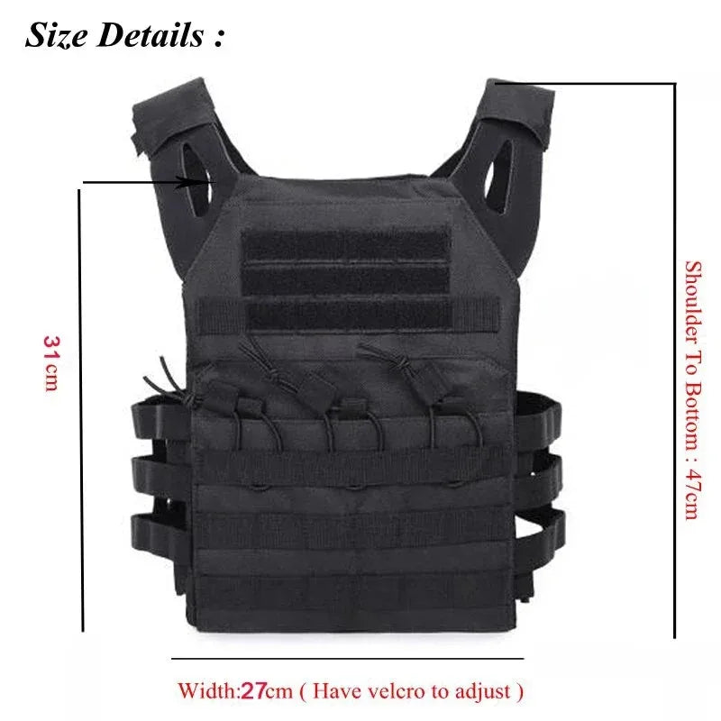 600D Body Armor Molle Hunting Lightweight Plate Carrier JPC tactical Vest With EVA Foam Board CS Game Jungle Security Equipment by PETAL & GLOW