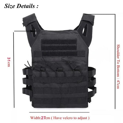 600D Body Armor Molle Hunting Lightweight Plate Carrier JPC tactical Vest With EVA Foam Board CS Game Jungle Security Equipment by PETAL & GLOW