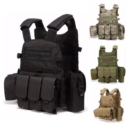 2026 Military Tactical Vest Body Armor Combat Army Gear Hunting Plate Carrier Airsoft Accessories Wargame Pouch Vest by PETAL & GLOW