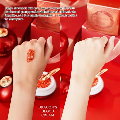 50G/Box Dragon Blood Facial Cream, Beauty Cream, Facial Skincare Essence, Lazy Toner, Firms and Moisturizes Skin, Makes Skin More Elastic and Vibrant, Looks Younger, Suitable for Both Men and Women, Daily Facial Care, Holiday by PETAL & GLOW