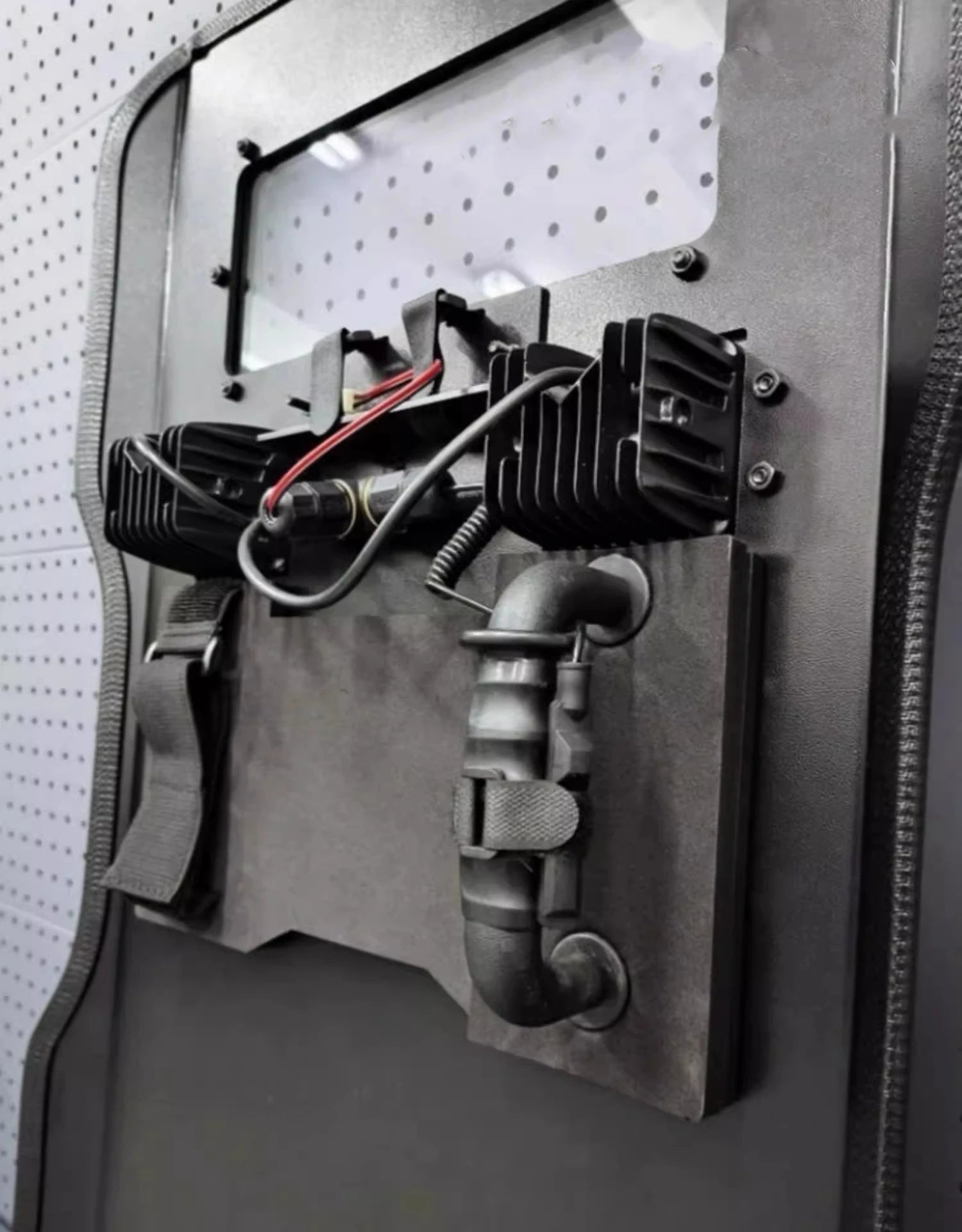 High-strength ABS Impact-resistant Flash Shield Live CS Riot Shield Cos Shield Prop Equipment Can Be Customized by PETAL & GLOW