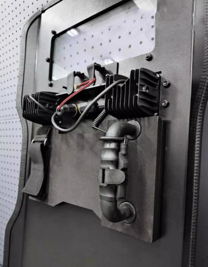 High-strength ABS Impact-resistant Flash Shield Live CS Riot Shield Cos Shield Prop Equipment Can Be Customized by PETAL & GLOW